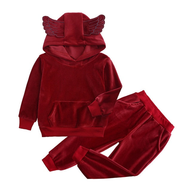 Toddler Velvet Tracksuit