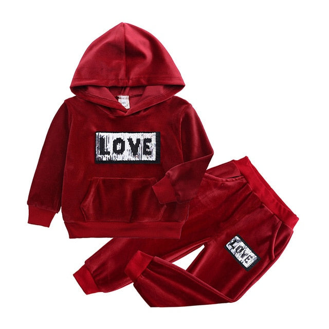 Toddler Velvet Tracksuit