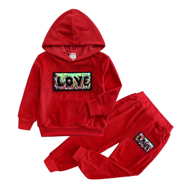 Toddler Velvet Tracksuit