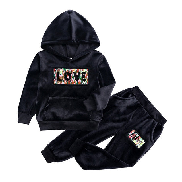 Toddler Velvet Tracksuit