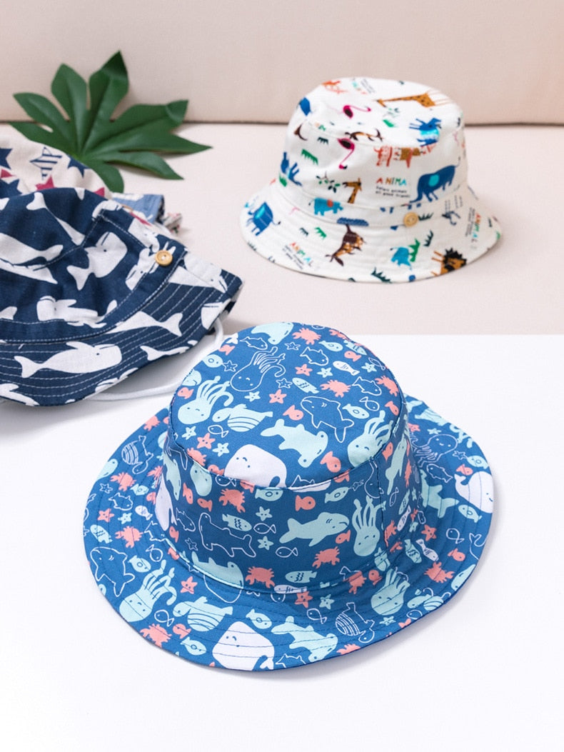 Summer Printed Cap For Boys And Girls  6 mo- 8 years