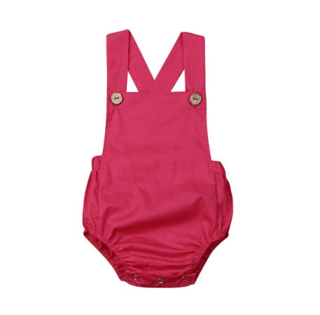 Infant Baby Boy Girl Button Jumpsuit