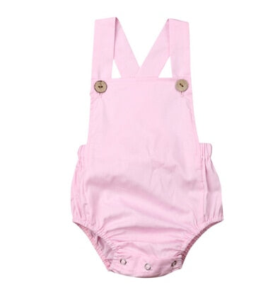 Infant Baby Boy Girl Button Jumpsuit