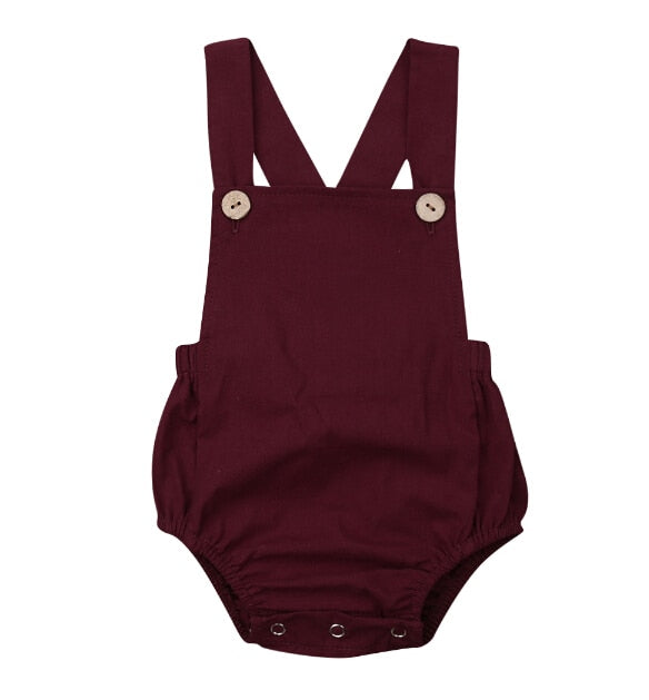 Infant Baby Boy Girl Button Jumpsuit