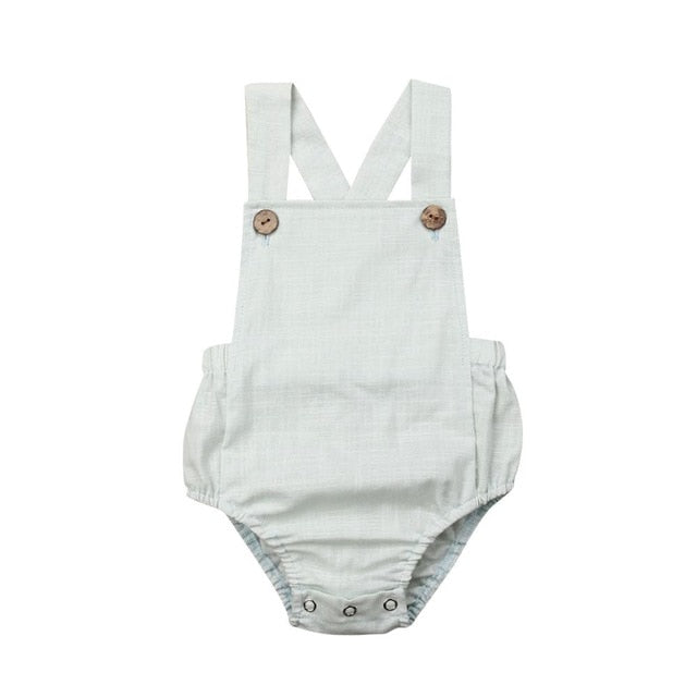 Infant Baby Boy Girl Button Jumpsuit