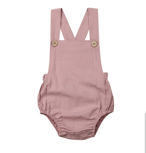 Infant Baby Boy Girl Button Jumpsuit