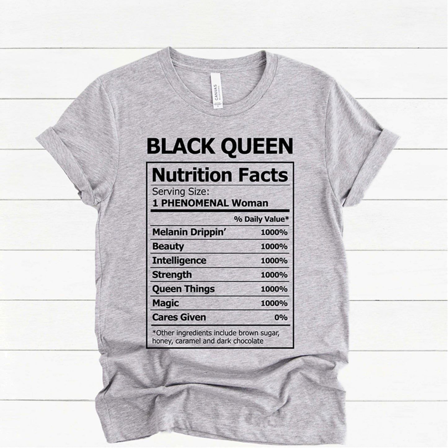 Black Queen Nutritional Facts T-Shirt