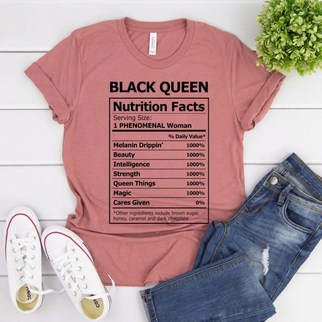 Black Queen Nutritional Facts T-Shirt