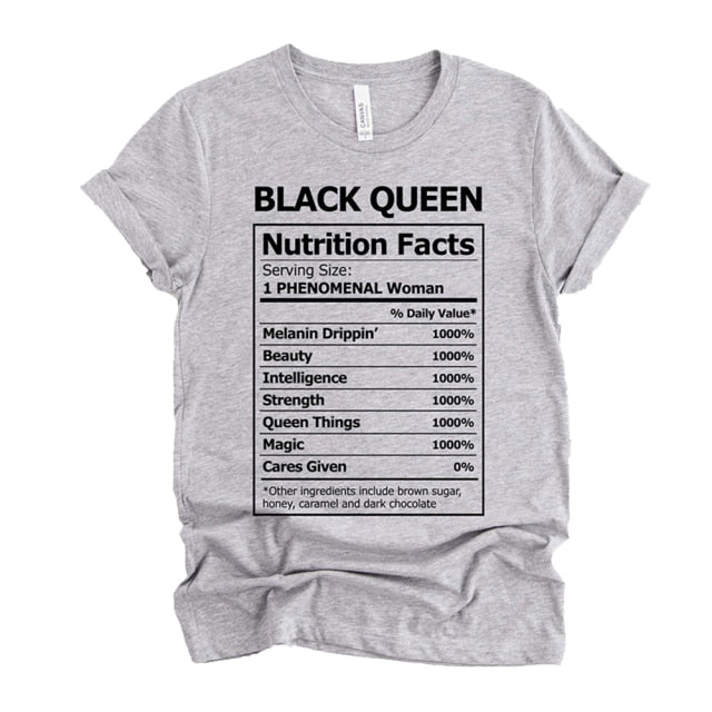 Black Queen Nutritional Facts T-Shirt