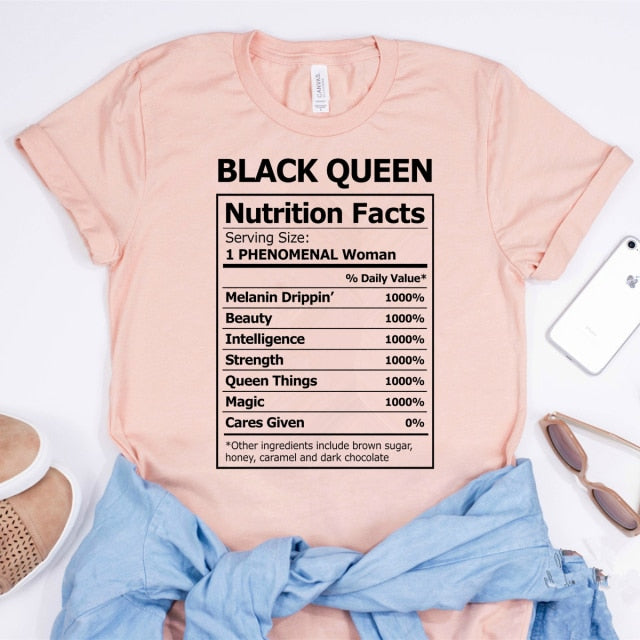 Black Queen Nutritional Facts T-Shirt