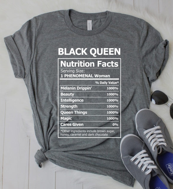 Black Queen Nutritional Facts T-Shirt