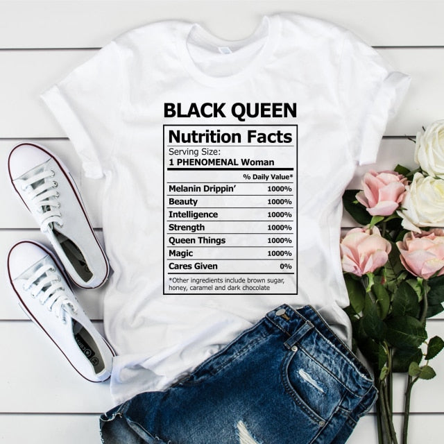 Black Queen Nutritional Facts T-Shirt