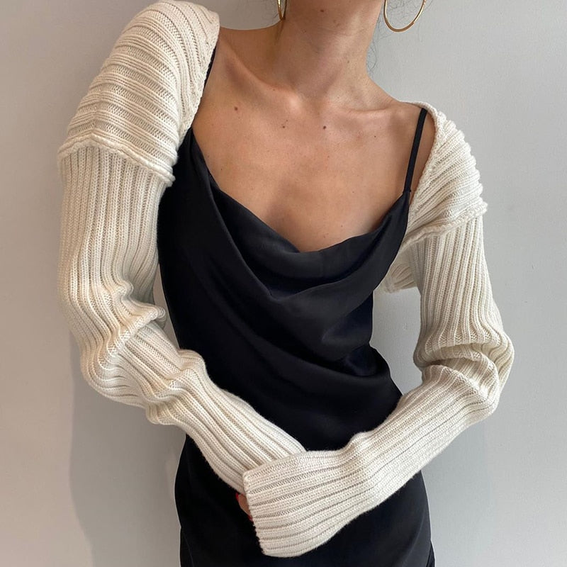 Women’s Long Sleeve Crop Top Cardigan