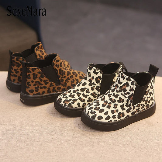 Toddler Leopard Slip-On Boots