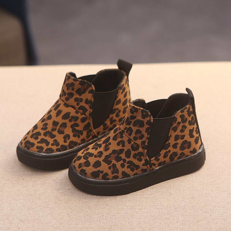 Toddler Leopard Slip-On Boots