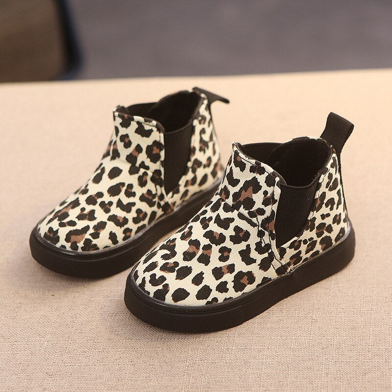 Toddler Leopard Slip-On Boots