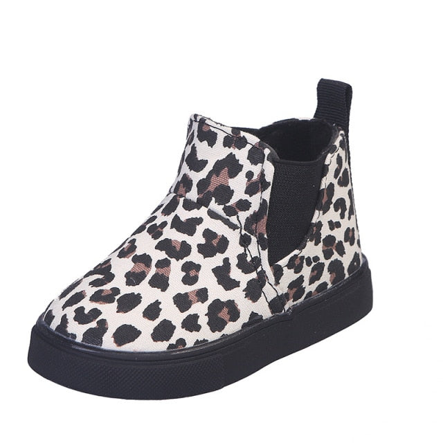 Toddler Leopard Slip-On Boots