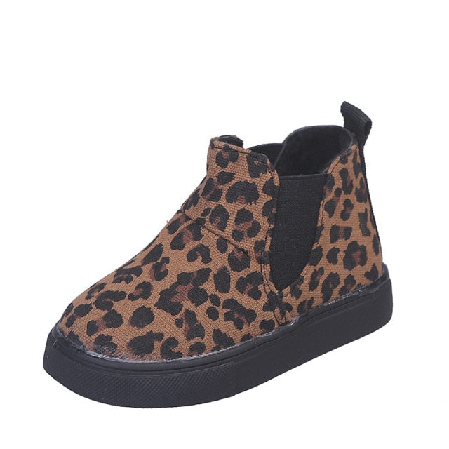 Toddler Leopard Slip-On Boots