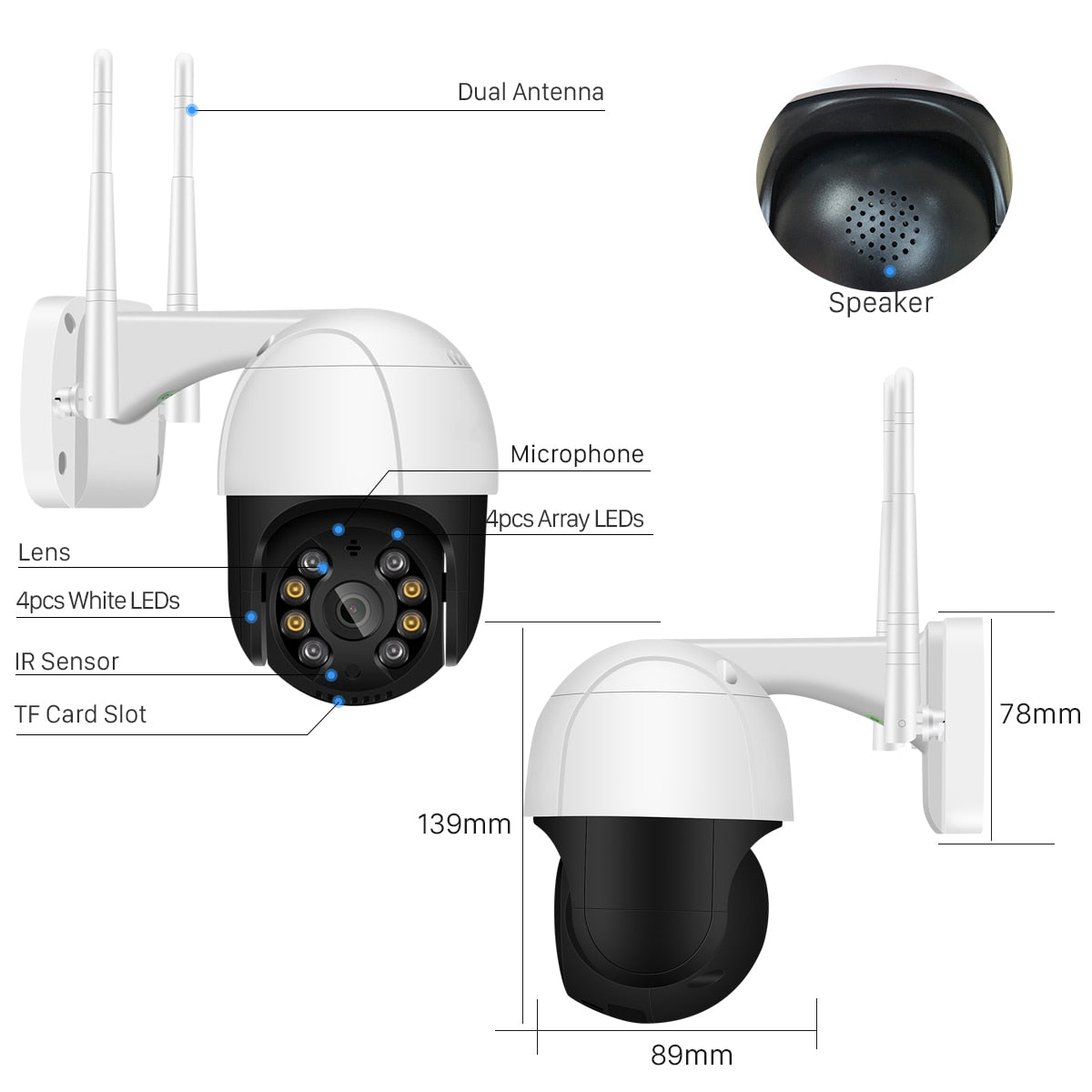 HD Outdoor Tracking Audio WiFi Security Camera