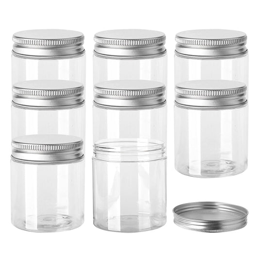 20 pc Empty Plastic Clear Cosmetic Jars