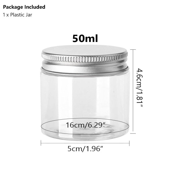 20 pc Empty Plastic Clear Cosmetic Jars