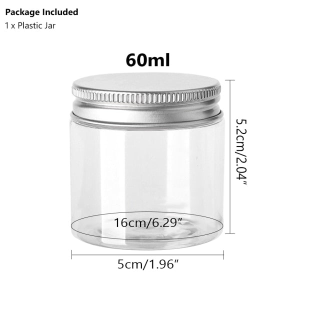 20 pc Empty Plastic Clear Cosmetic Jars