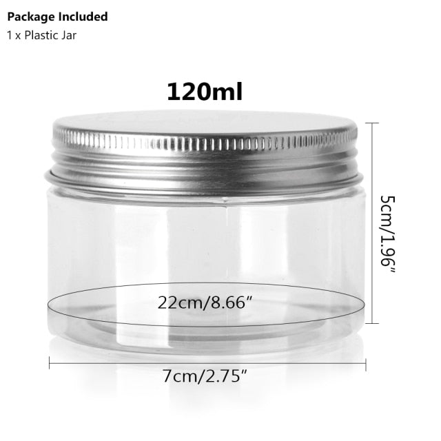 20 pc Empty Plastic Clear Cosmetic Jars